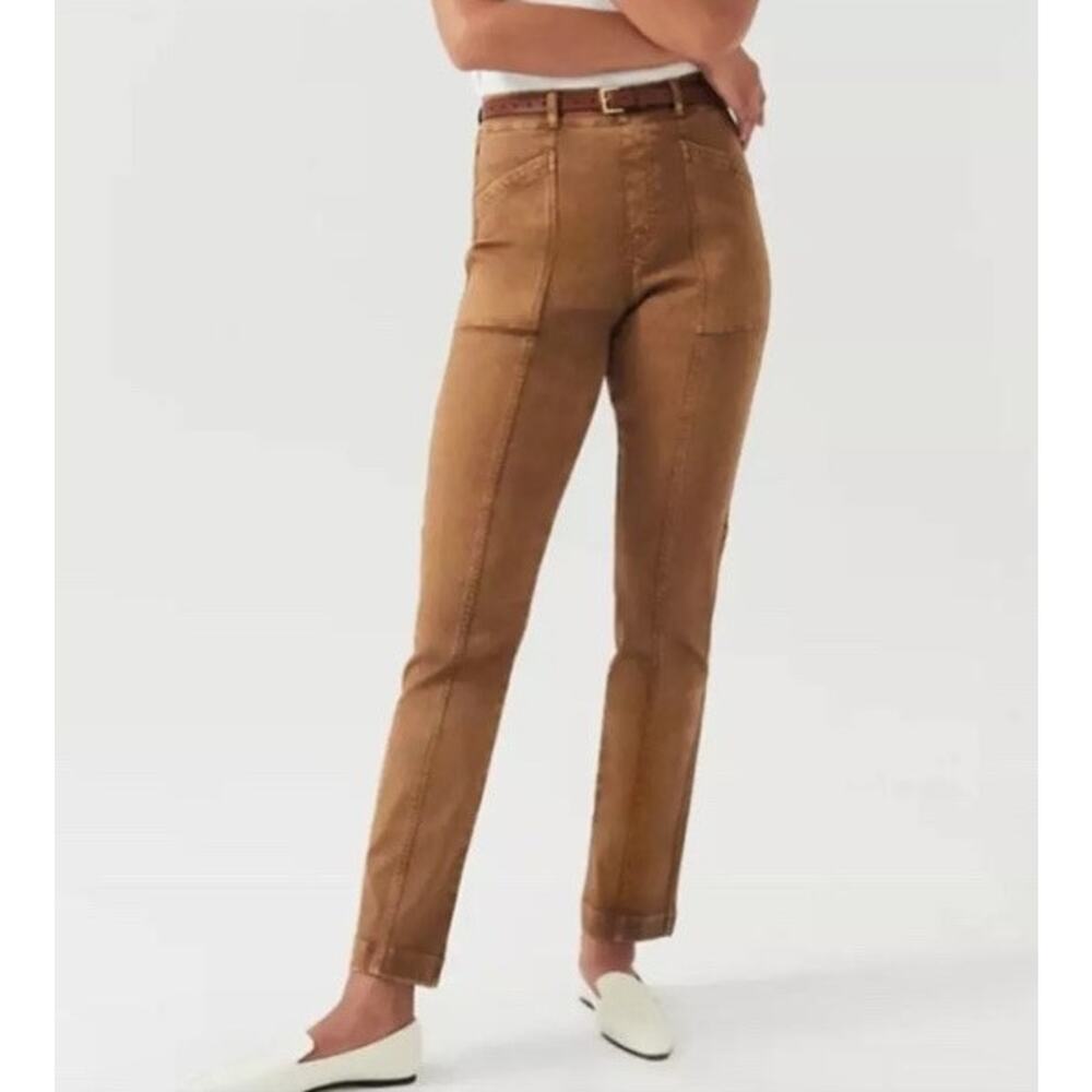 NWT SPANX Straight Leg Pants in Brown